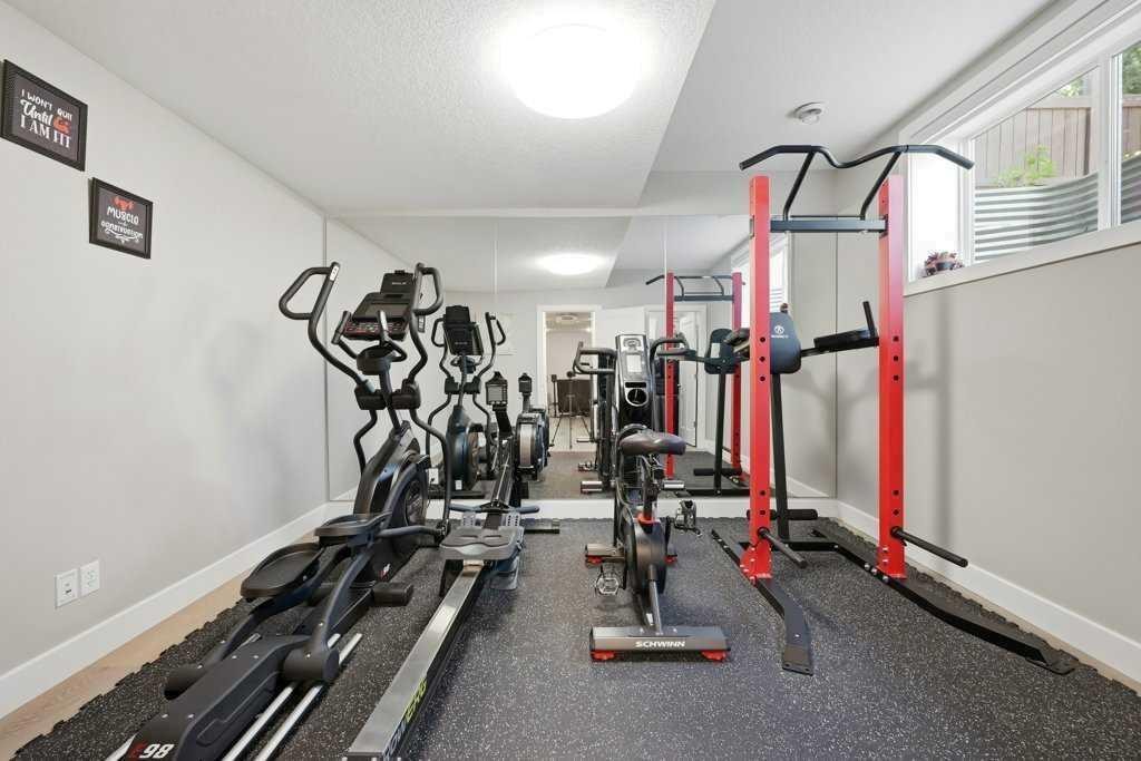160 Panatella Crescent Nw, Calgary, AB - Indoor Photo Showing Gym Room