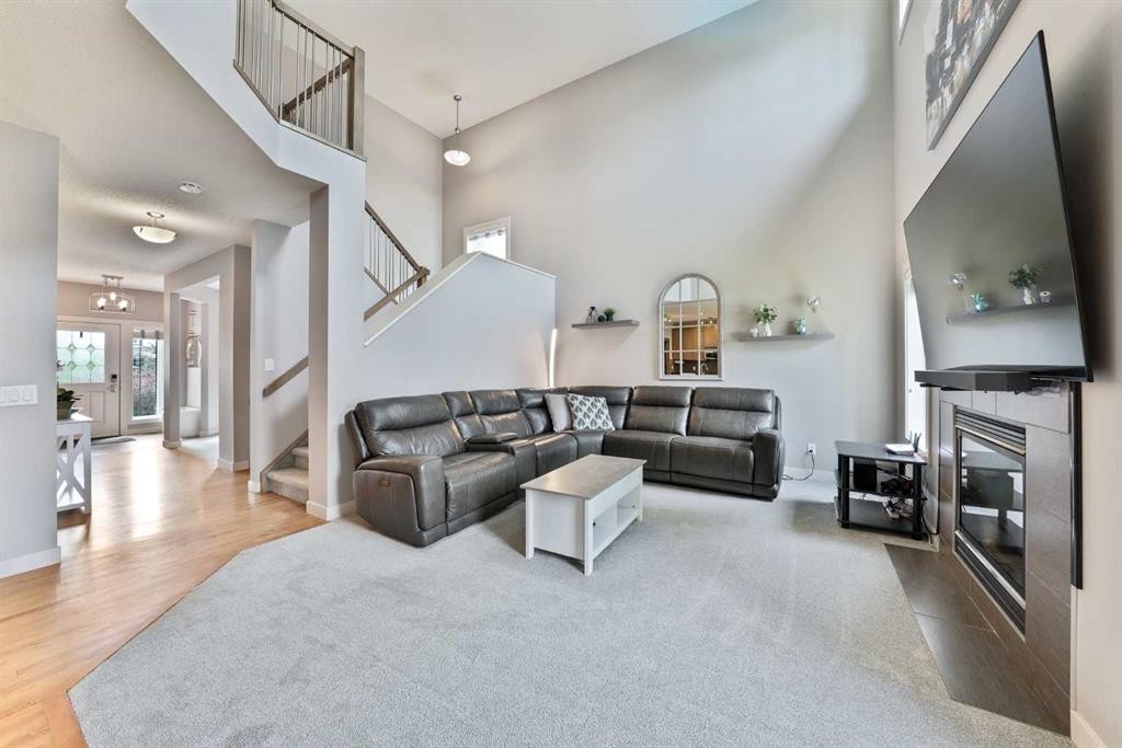 109 Seagreen Link, Chestermere, AB - Indoor With Fireplace