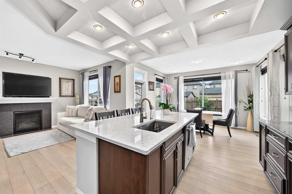 116 Skyview Shores Gardens Ne, Calgary, AB - Indoor With Fireplace