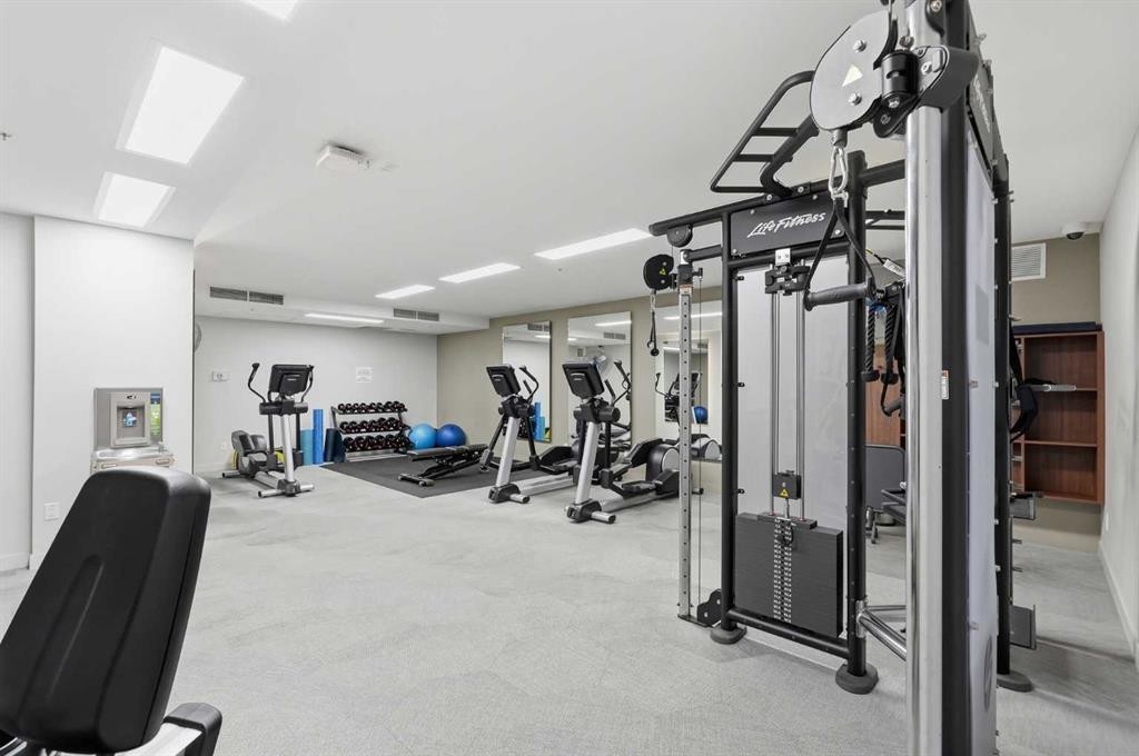 628-88 9 Street Ne, Calgary, AB - Indoor Photo Showing Gym Room