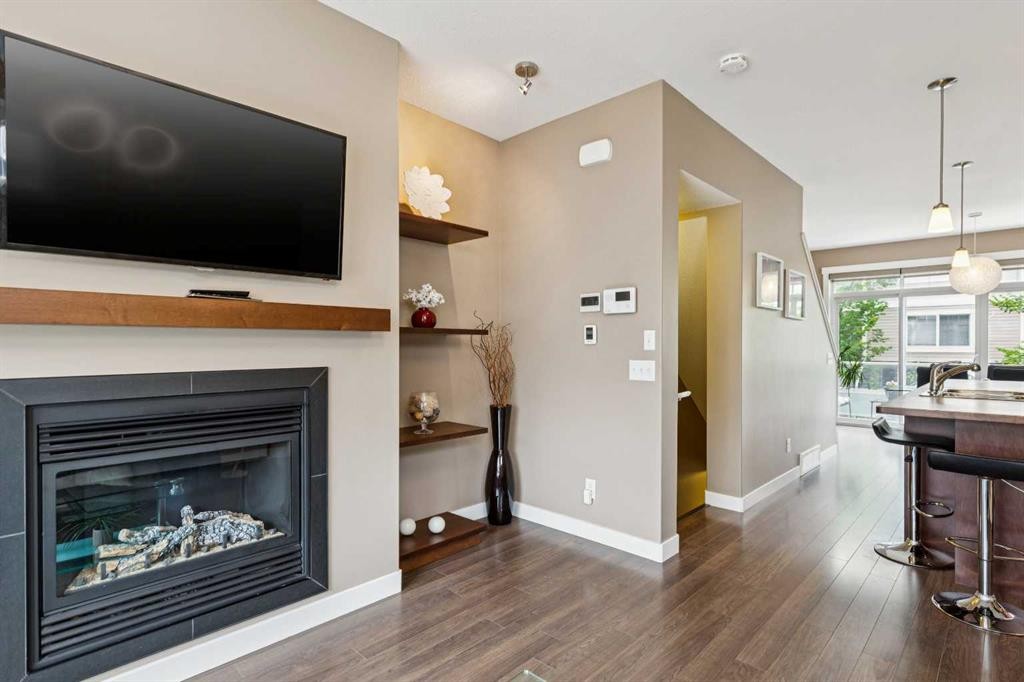 26 Skyview Ranch Gardens Ne, Calgary, AB - Indoor Photo Showing Living Room With Fireplace