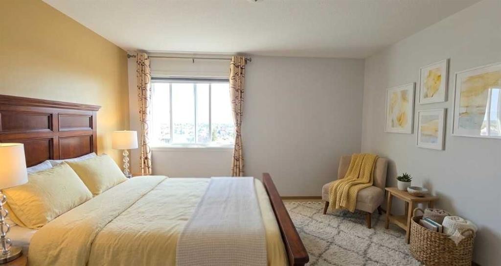 210 Panamount Hill Nw, Calgary, AB - Indoor Photo Showing Bedroom
