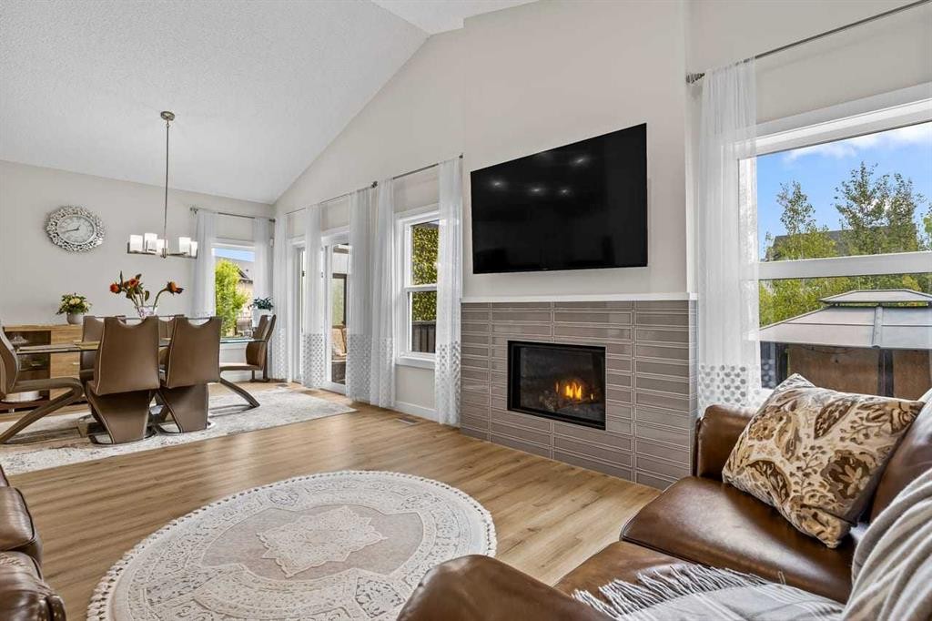 119 Walgrove Green Se, Calgary, AB - Indoor Photo Showing Living Room With Fireplace