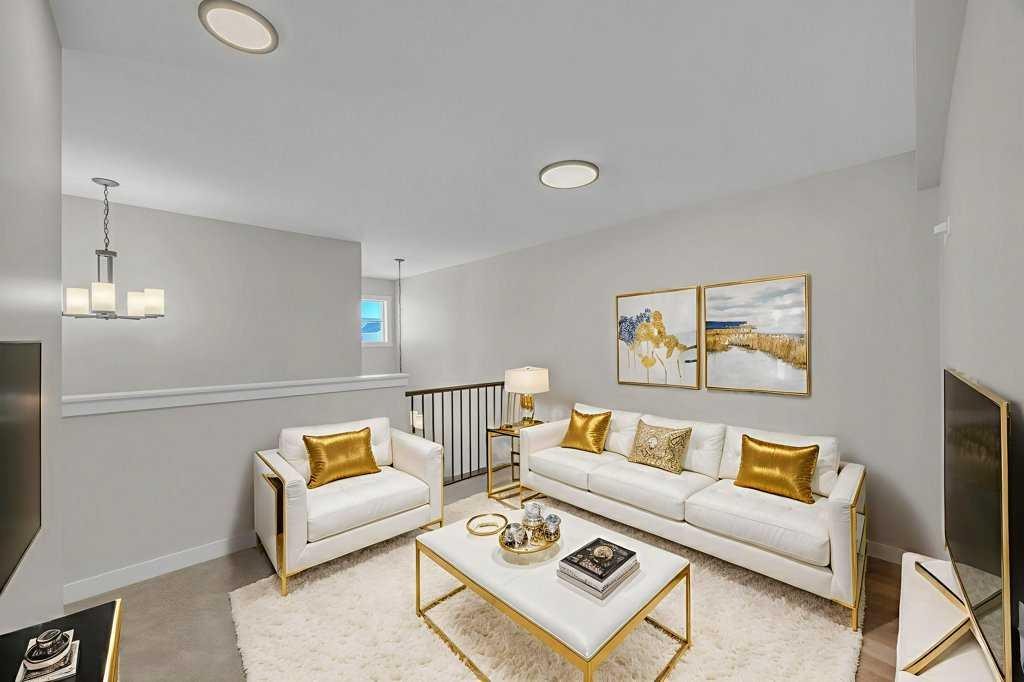 203 Homestead Common Ne, Calgary, AB - Indoor Photo Showing Living Room