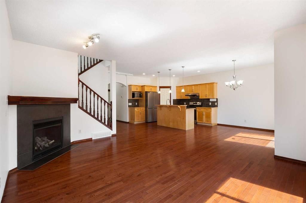 57 Everoak Circle Sw, Calgary, AB - Indoor With Fireplace