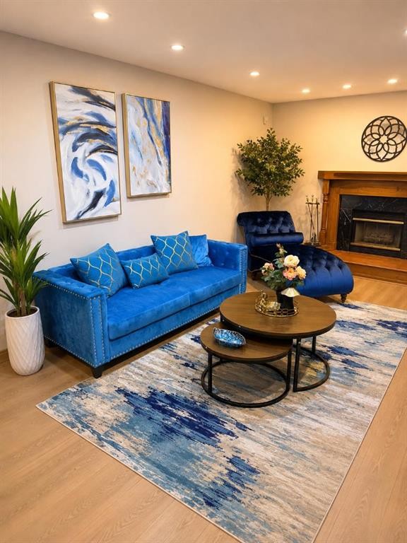 6832 37 Avenue Ne, Calgary, AB - Indoor Photo Showing Living Room With Fireplace