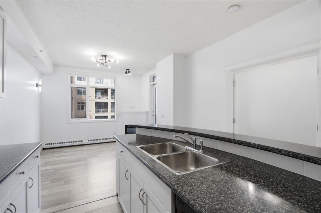 438-930 Centre Avenue Ne, Calgary, AB - Indoor Photo Showing Kitchen With Double Sink