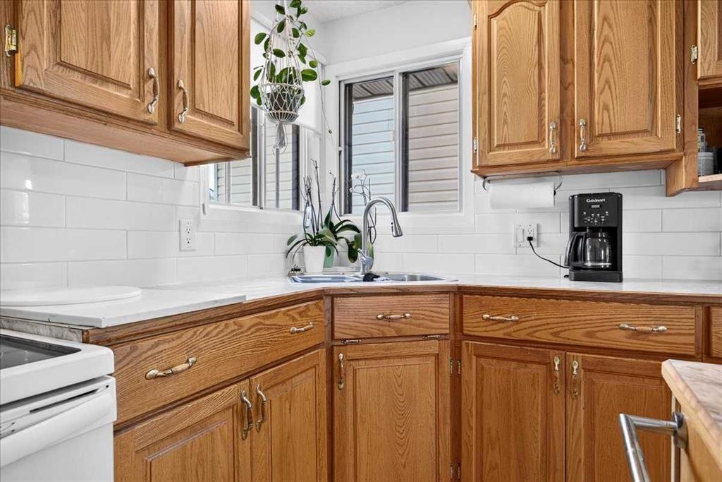 80 Templevale Way Ne, Calgary, AB - Indoor Photo Showing Kitchen With Double Sink