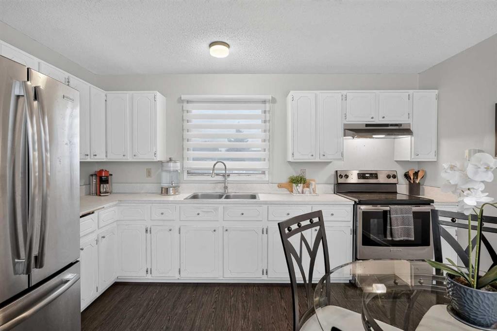 3881 Fonda Way Se, Calgary, AB - Indoor Photo Showing Kitchen With Double Sink With Upgraded Kitchen