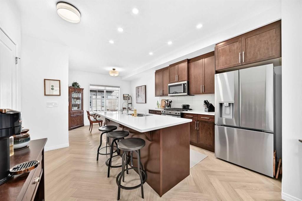 56 Cranarch Road Se, Calgary, AB - Indoor Photo Showing Kitchen With Upgraded Kitchen
