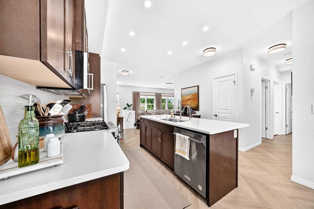 56 Cranarch Road Se, Calgary, AB - Indoor Photo Showing Kitchen With Double Sink