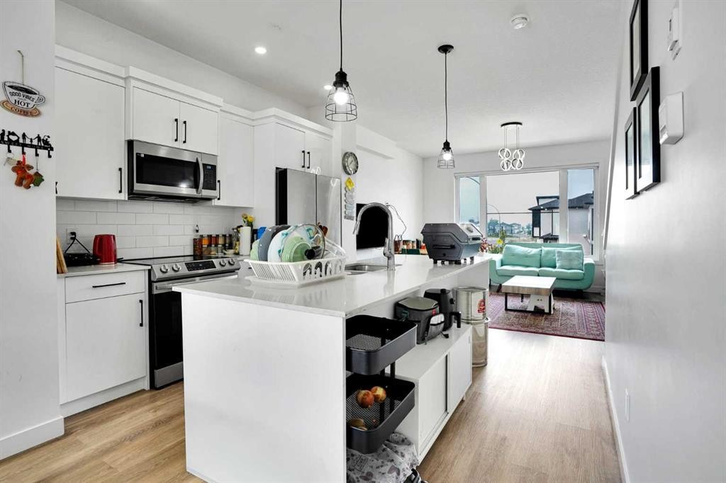 241 Saddlepeace Crescent Ne, Calgary, AB - Indoor Photo Showing Kitchen With Upgraded Kitchen