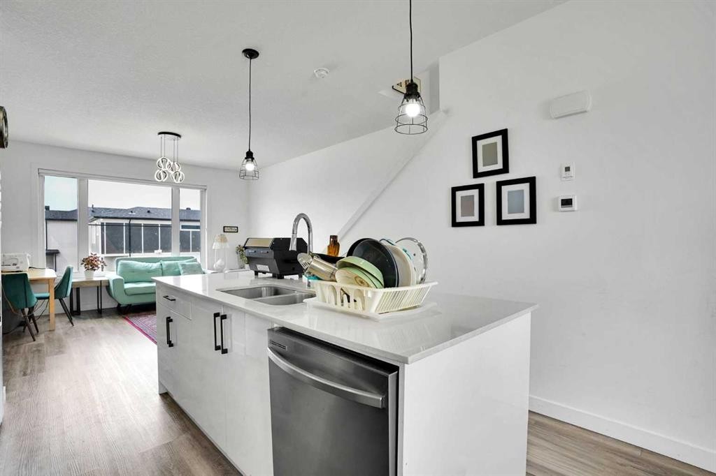 241 Saddlepeace Crescent Ne, Calgary, AB - Indoor Photo Showing Kitchen With Double Sink