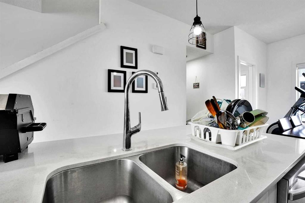 241 Saddlepeace Crescent Ne, Calgary, AB - Indoor Photo Showing Kitchen With Double Sink