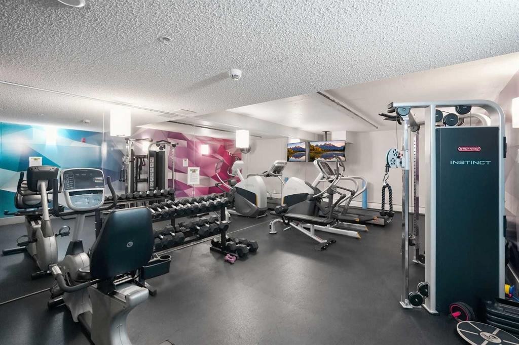118-510 Edmonton Trail Ne, Calgary, AB - Indoor Photo Showing Gym Room