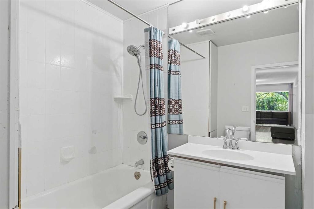 211 7 Street Ne, Calgary, AB - Indoor Photo Showing Kitchen With Double Sink