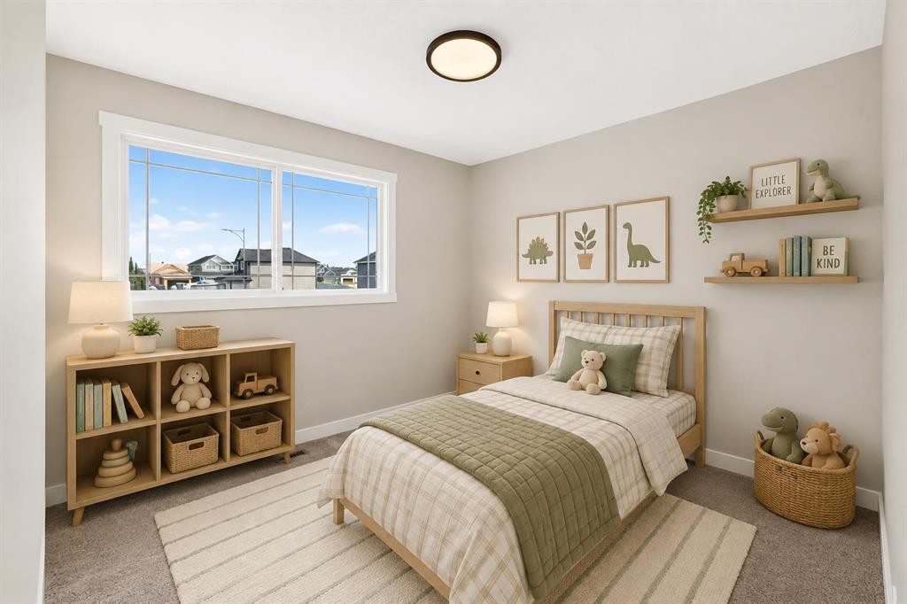 1069 Bayview Crescent Sw, Airdrie, AB - Indoor Photo Showing Bedroom
