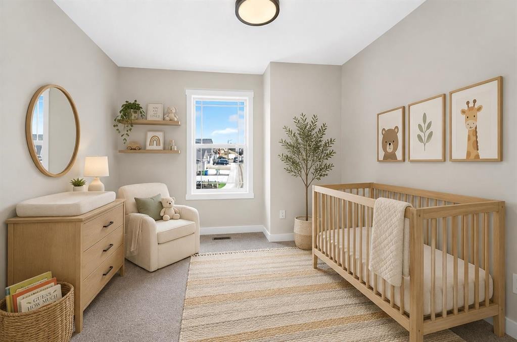 1069 Bayview Crescent Sw, Airdrie, AB - Indoor Photo Showing Bedroom
