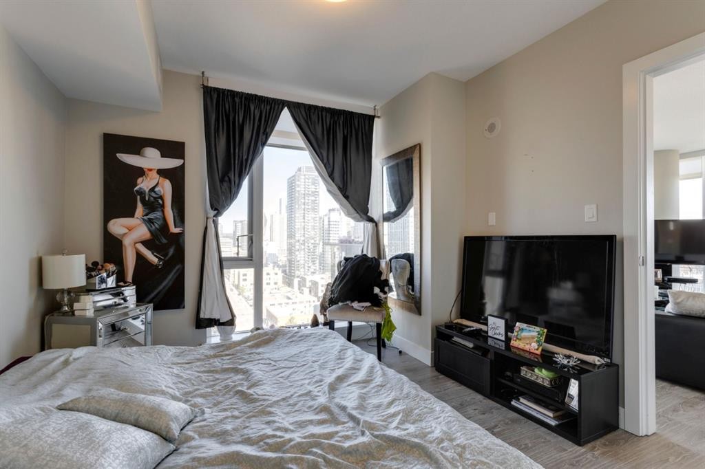 1509-1122 3 Street Se, Calgary, AB - Indoor Photo Showing Bedroom