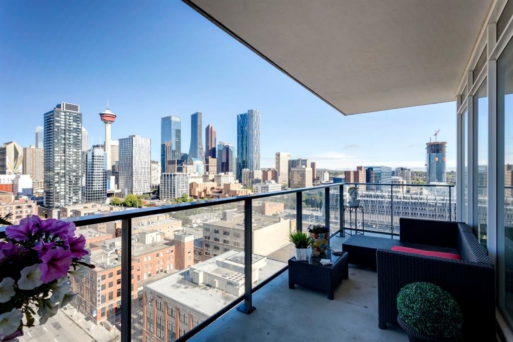 1509-1122 3 Street Se, Calgary, AB - Outdoor With Balcony With View With Exterior