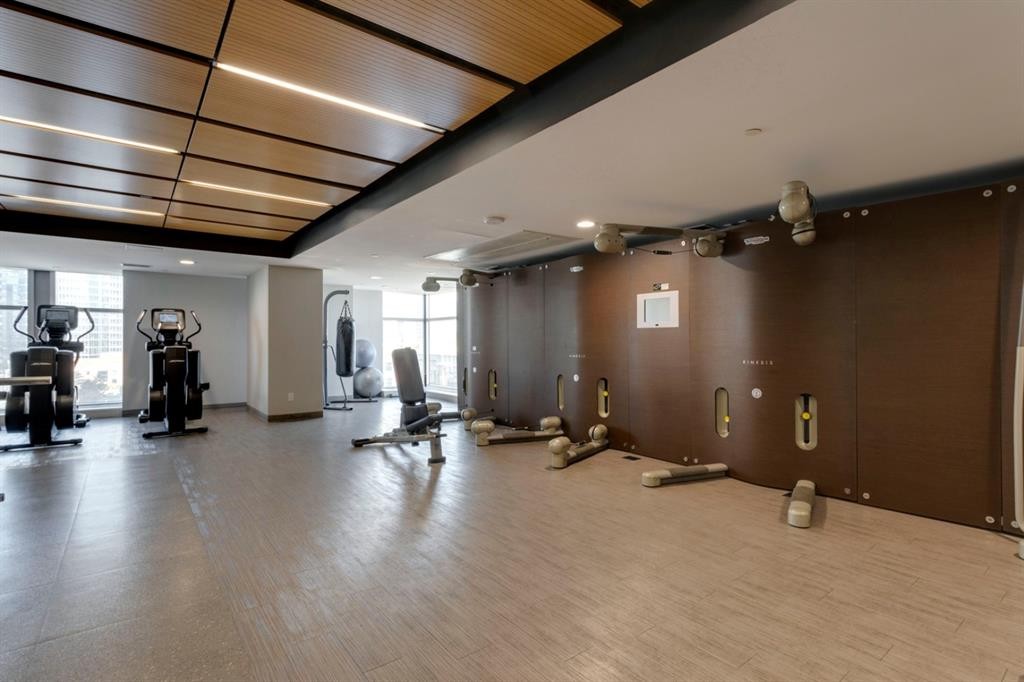 1509-1122 3 Street Se, Calgary, AB - Indoor Photo Showing Gym Room
