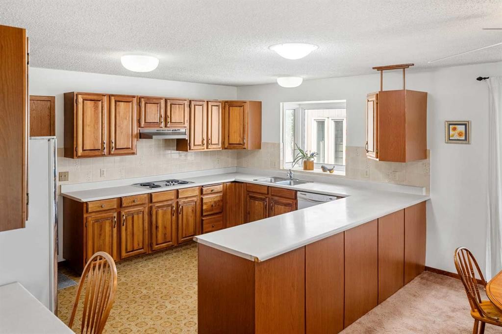 84 Deermoss Crescent Se, Calgary, AB - Indoor Photo Showing Kitchen With Double Sink