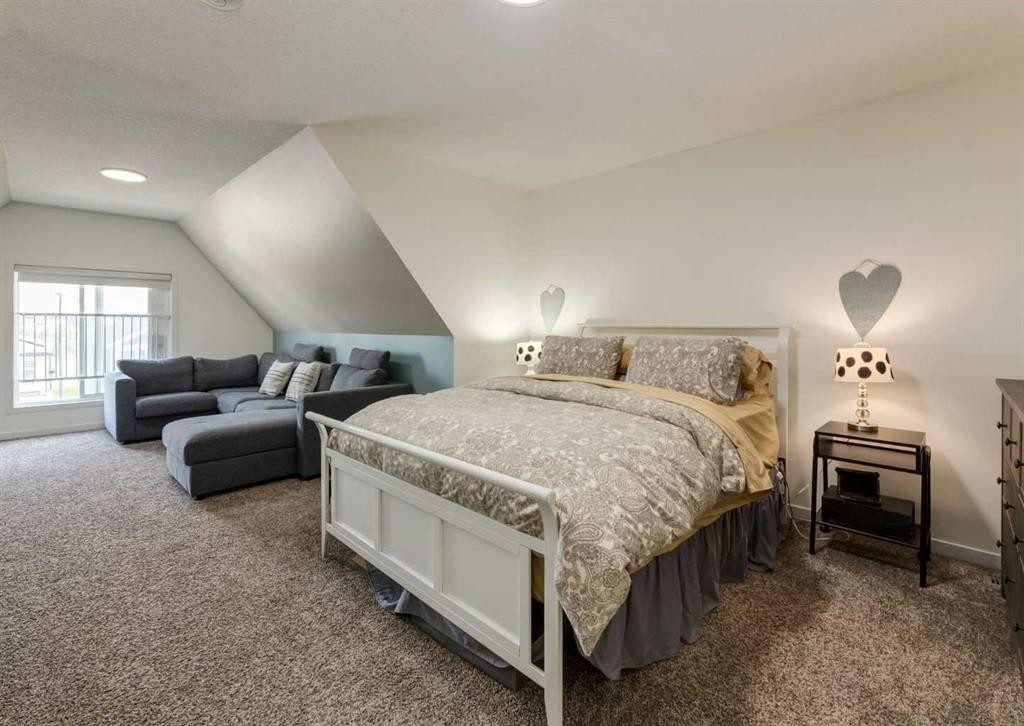 71 Seton Gardens Se, Calgary, AB - Indoor Photo Showing Bedroom