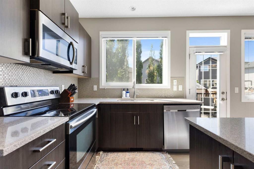 69 Chaparral Valley Crescent Se, Calgary, AB - Indoor Photo Showing Kitchen With Stainless Steel Kitchen With Upgraded Kitchen