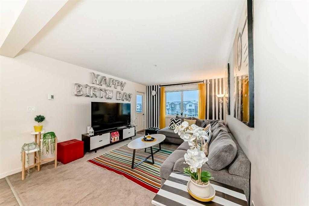 3302-181 Skyview Ranch Manor Ne, Calgary, AB - Indoor Photo Showing Living Room