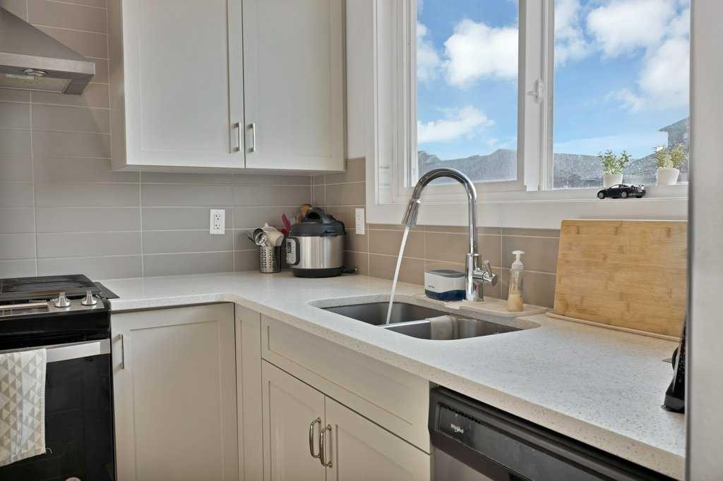 25 Savanna Manor Ne, Calgary, AB - Indoor Photo Showing Kitchen With Double Sink