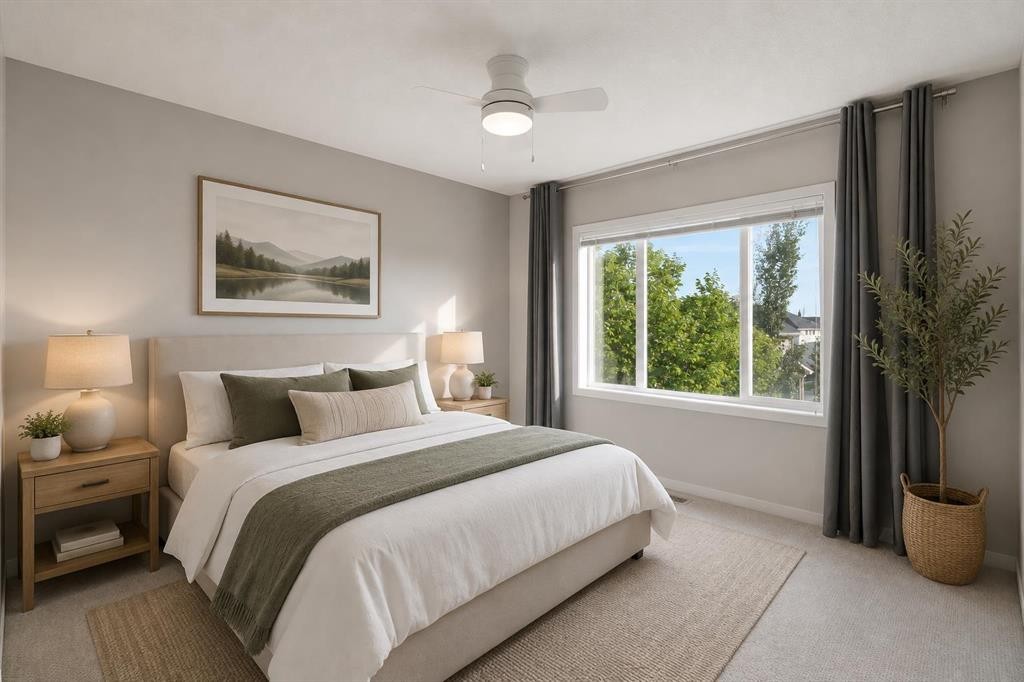 209 Copperpond Row Se, Calgary, AB - Indoor Photo Showing Bedroom