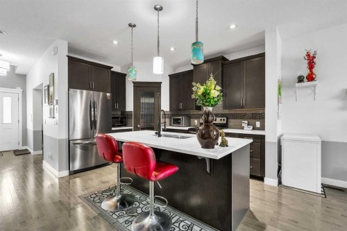 154 Redstone Common Ne, Calgary, AB - Indoor Photo Showing Kitchen With Stainless Steel Kitchen With Upgraded Kitchen