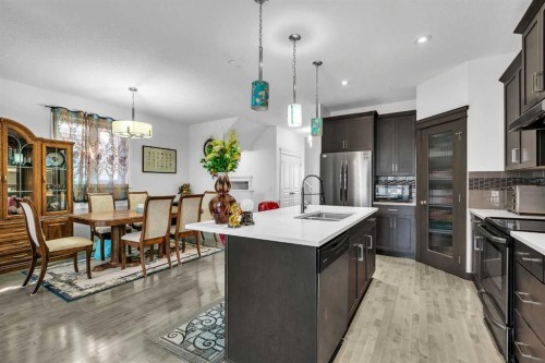 154 Redstone Common Ne, Calgary, AB - Indoor Photo Showing Kitchen With Stainless Steel Kitchen With Upgraded Kitchen
