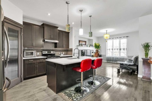 154 Redstone Common Ne, Calgary, AB - Indoor Photo Showing Kitchen With Stainless Steel Kitchen With Upgraded Kitchen