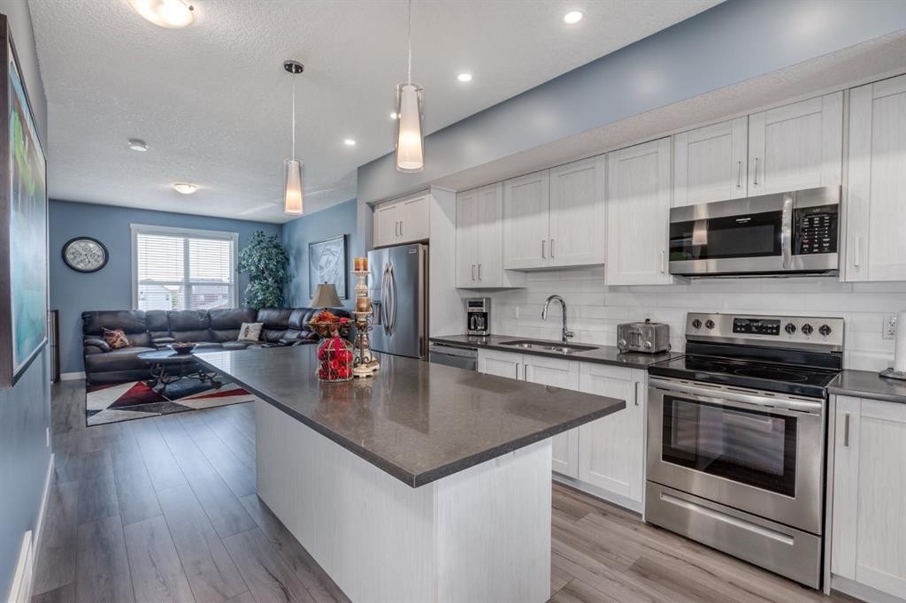 258 Copperleaf Way Se, Calgary, AB - Indoor Photo Showing Kitchen With Stainless Steel Kitchen With Upgraded Kitchen
