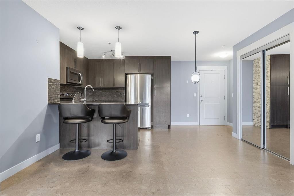 5105-155 Skyview Ranch Way Ne, Calgary, AB - Indoor Photo Showing Kitchen With Stainless Steel Kitchen With Upgraded Kitchen
