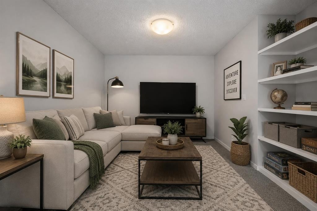 244 Sundown View, Cochrane, AB - Indoor Photo Showing Living Room