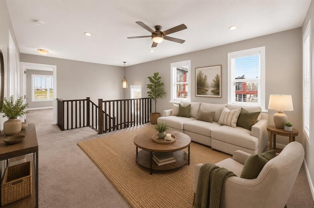 27 Redstone Heights Ne, Calgary, AB - Indoor Photo Showing Living Room