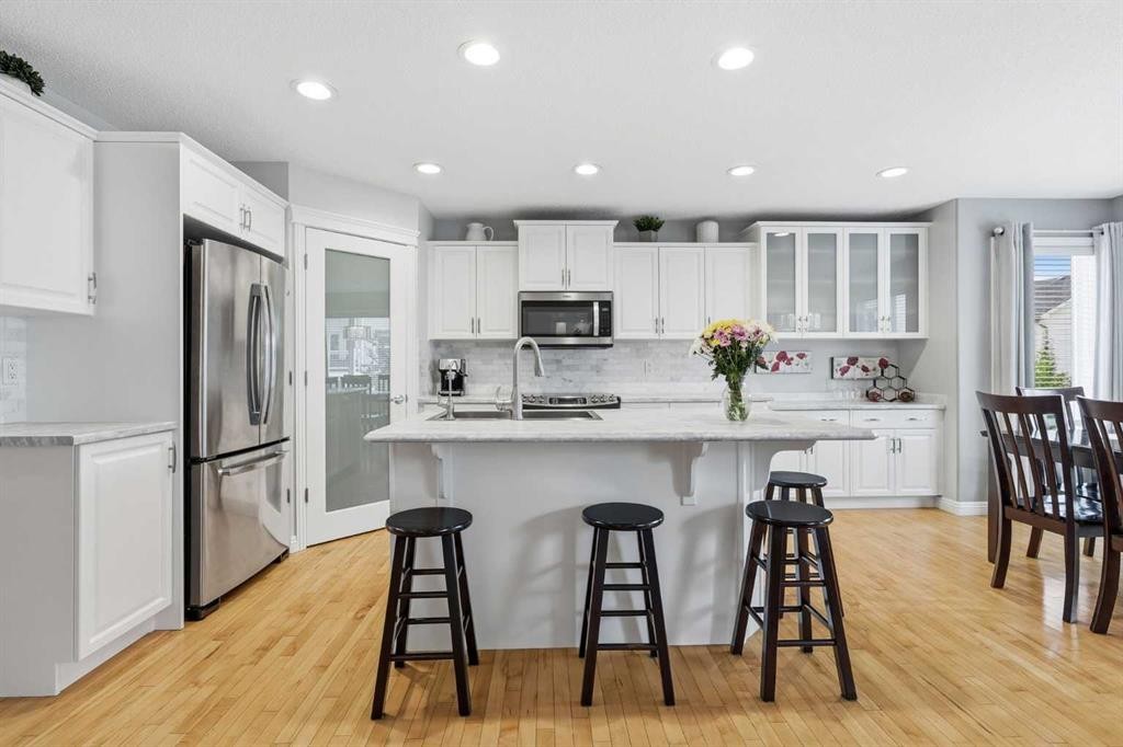 182 Kincora Park Nw, Calgary, AB - Indoor Photo Showing Kitchen With Stainless Steel Kitchen With Upgraded Kitchen