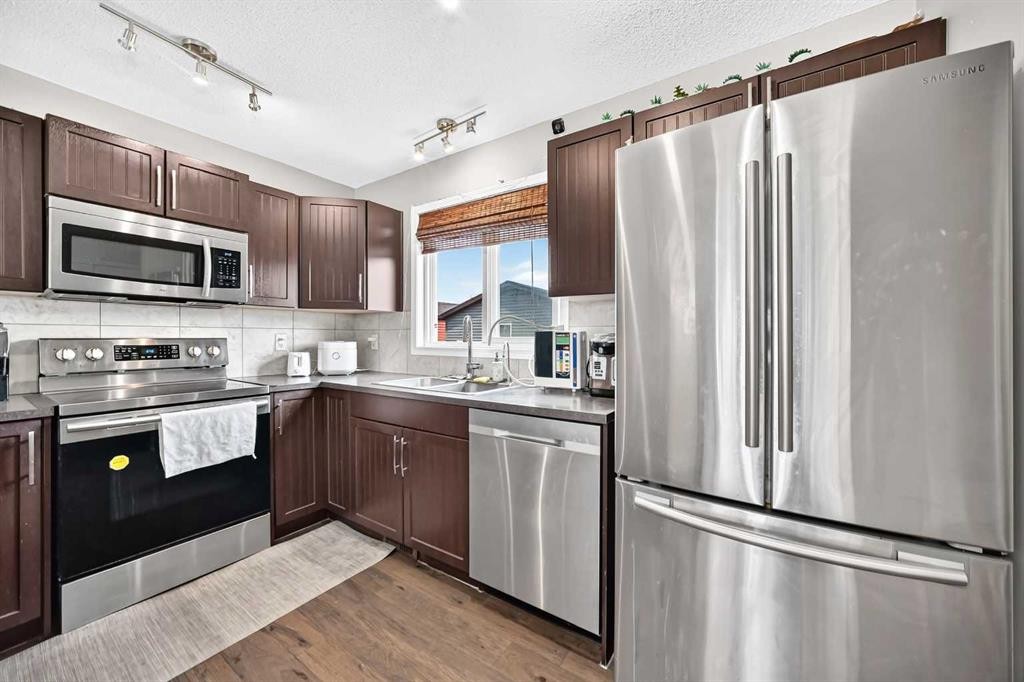 1108 Cornerstone Street Ne, Calgary, AB - Indoor Photo Showing Kitchen With Stainless Steel Kitchen