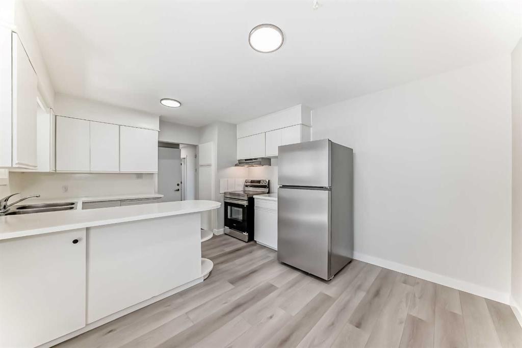 1508 45 Street Se, Calgary, AB - Indoor Photo Showing Kitchen With Double Sink
