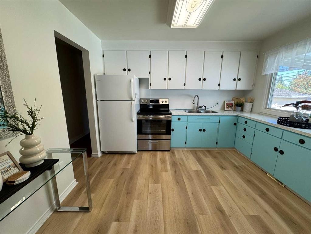 4312 45 Street Sw, Calgary, AB - Indoor Photo Showing Kitchen With Double Sink
