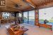 Open living/dining room with ocean views.