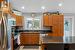 Kitchen with stainless steel appliances