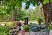 Water feature along patio (pond with creek)