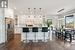 Bright and Beautiful Kitchen featuring a Large Island with Seating