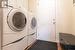 Main level laundry / mud room featuring a gas dryer and accessible via the inside entrance from your 2 car garage.