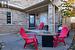 View of patio featuring an outdoor fire pit