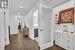 Hall featuring sink and dark hardwood / wood-style flooring