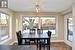 Dining space with baseboards